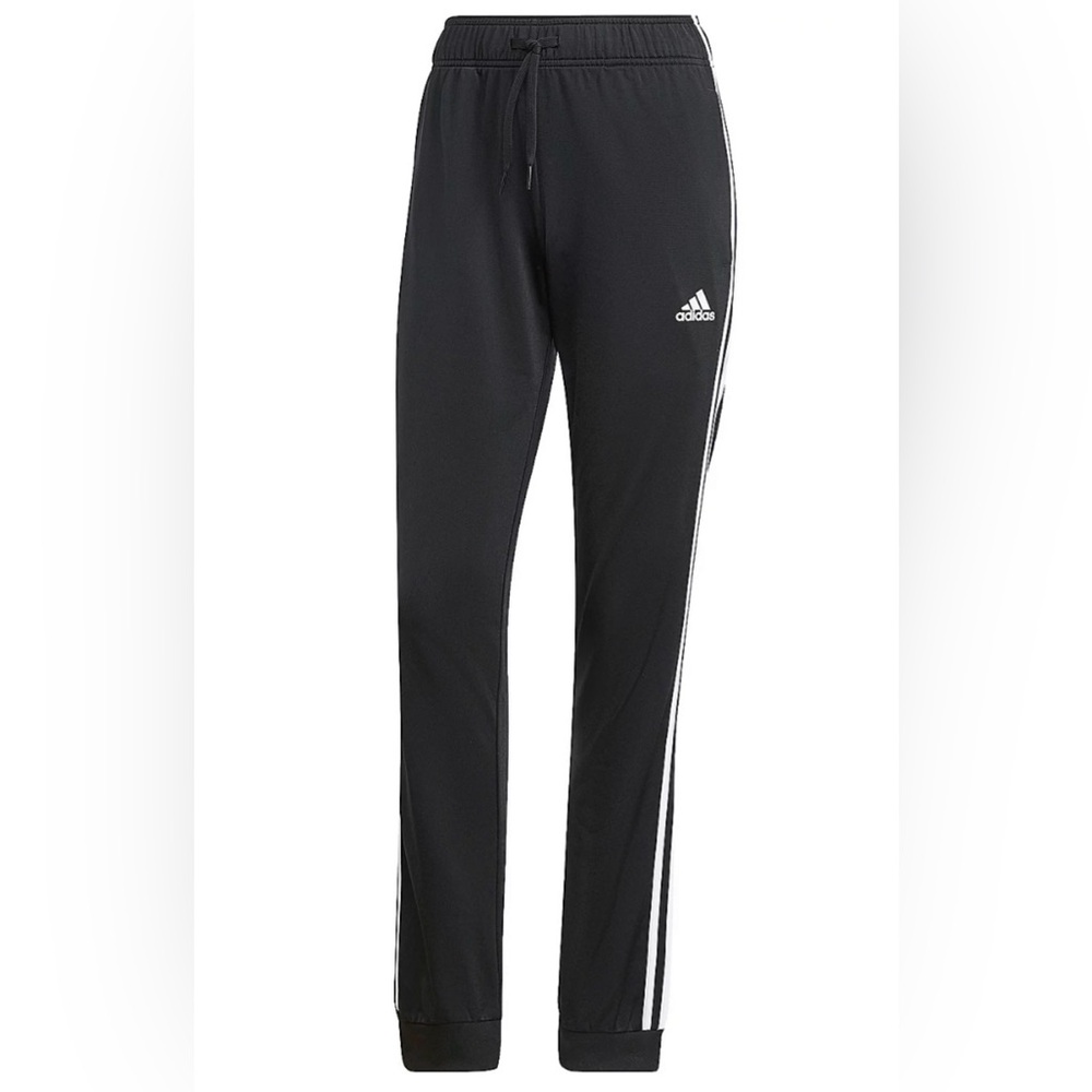 NEW Adidas Warm-Up 3-Stripes TricotJoggers black size small (4-6)